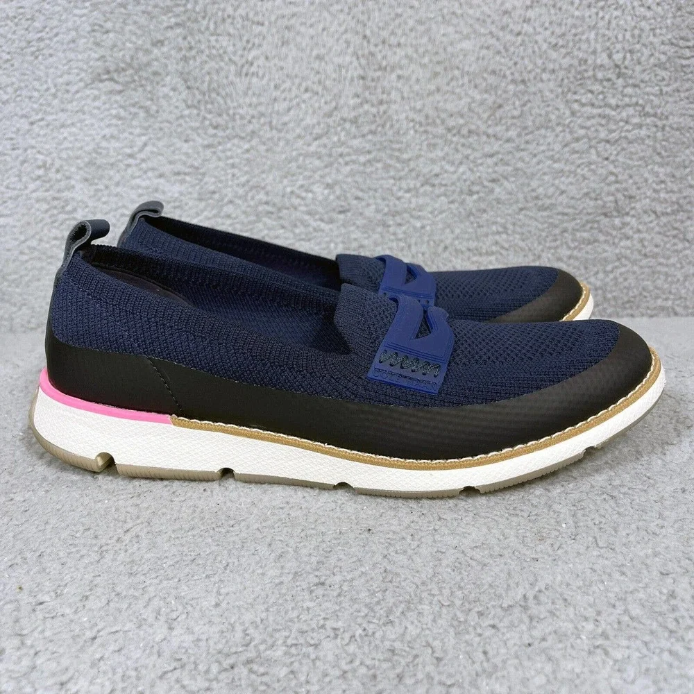 Cole Haan 4.Zerogrand Womens Size 9.5 Slip On Penny Loafers Shoes Blue